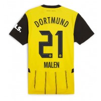 Borussia Dortmund Donyell Malen #21 Domáci futbalový dres 2024-25 Krátky Rukáv
